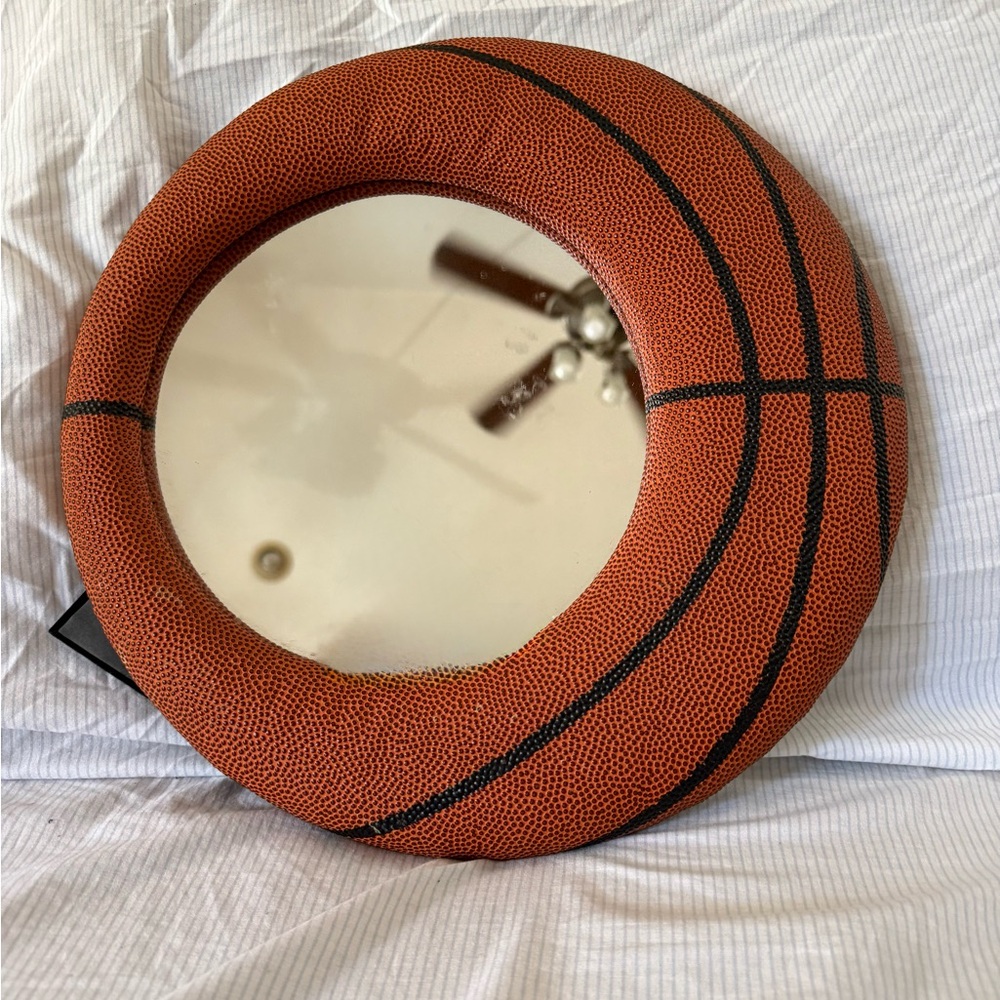 Sporty Basketball Wall Mirror